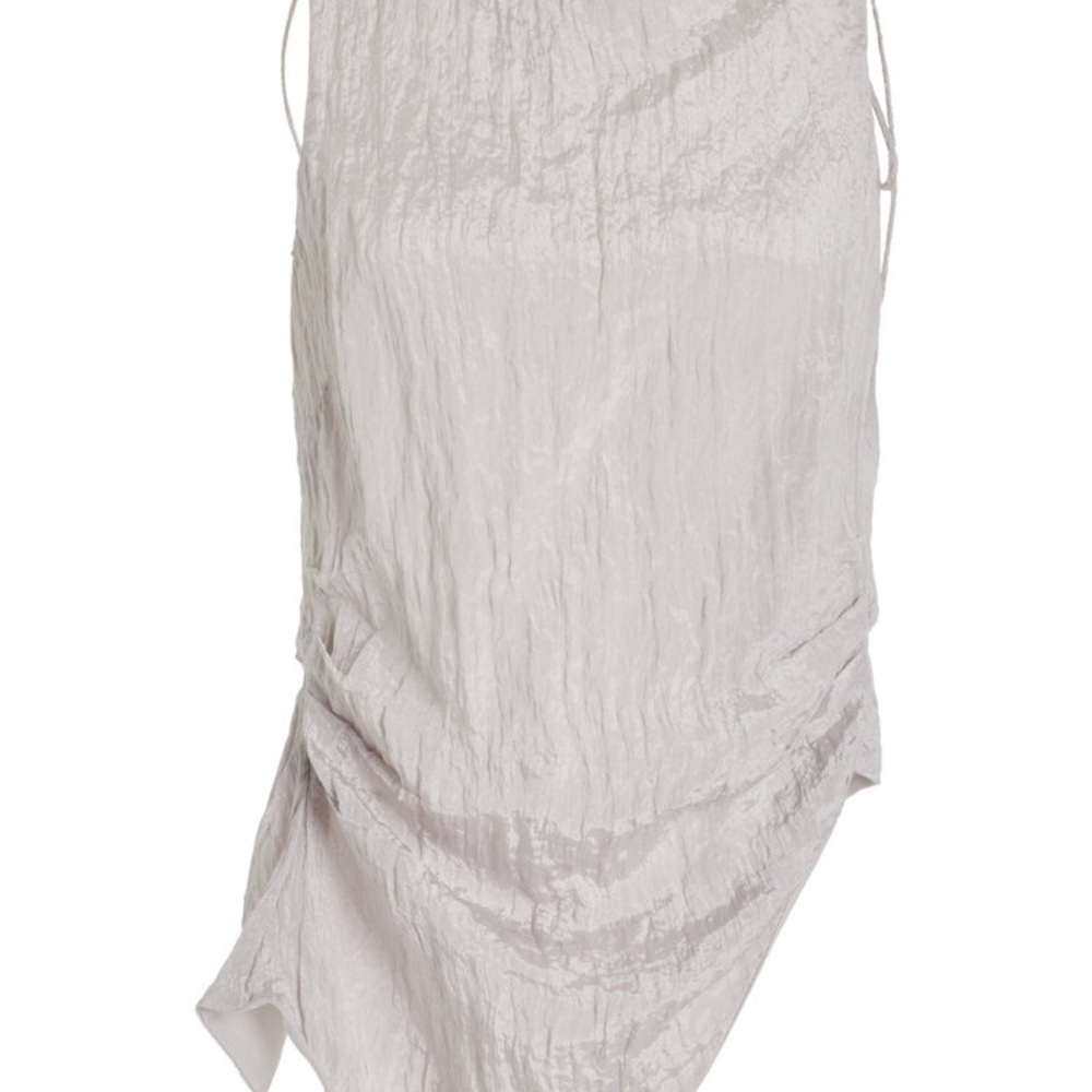 SIR. Moda Operandi Exclusive Silver Ligera Open Back Top & Crinkle Satin Skirt - Picture 6 of 16